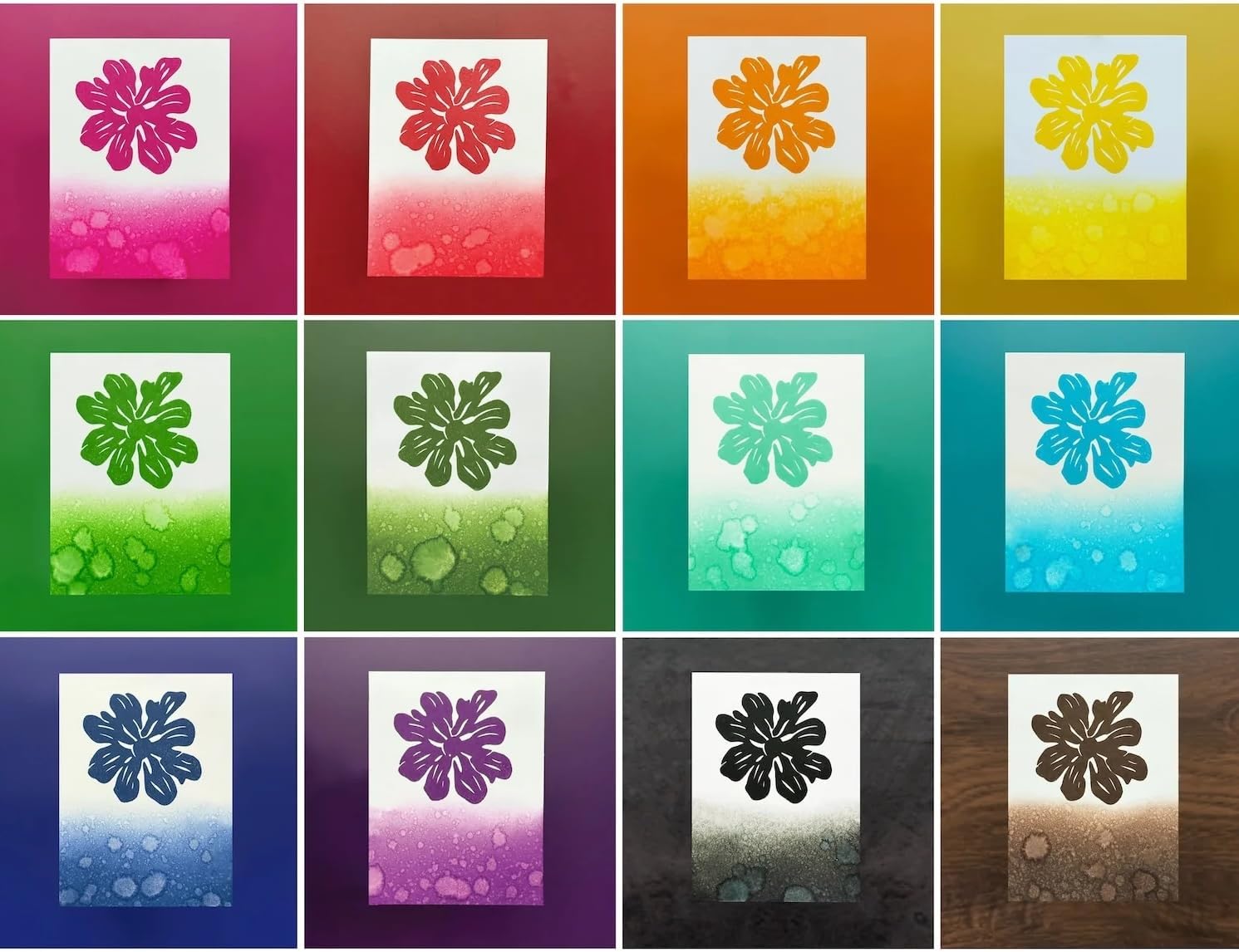 Simon Hurley Stellar Dye Ink (Foam Pads), Bundle of 12 Colors, 12 Reinkers, Released May 2025, 12 Carnora Mini Blending Brushes, 36 Item Bundle