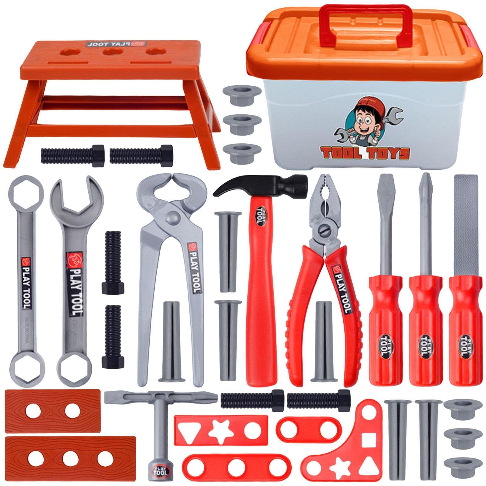 Juguetes de Herramientas para niños, Juguete de construcción para niños, Herramienta de - 39 Piezas réplica Juego de Actividad para el hogar, jardín de Infantes, jardín Preescolar