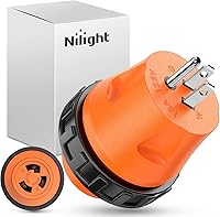 Vista 20 de Nilight Adaptador de Corriente para RV de 30 Amperios a 15 Amperios 110 Voltios Enchufe RV de Servicio Pesado TT-30P a 5-15R Enchufe Macho de 30A a