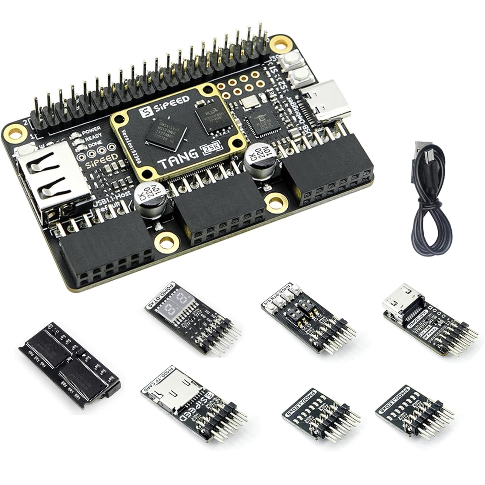 youyeetoo Sipeed Tang Primer 25K Dock FPGA Development Board MCU, RISCV, modularyzacja, Gowin GW5A, PMOD SDRAM, 23 K LUT4, MIPI 2,5 Gbps (25 K Pmod + SDRAM pakiet)