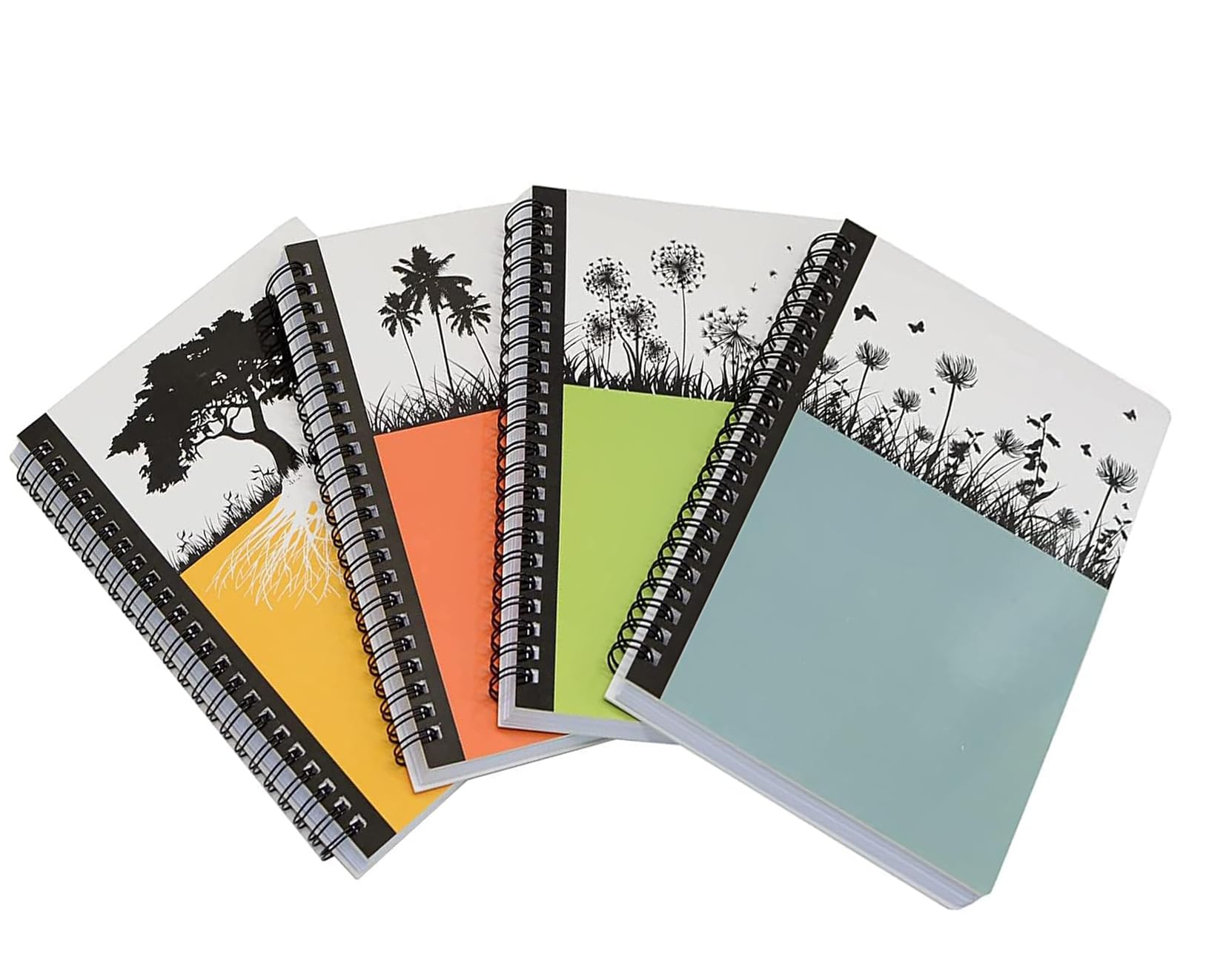 Cahiers à spirales A5 lignés par 4 pour étudiants et notes de bureau - 8
