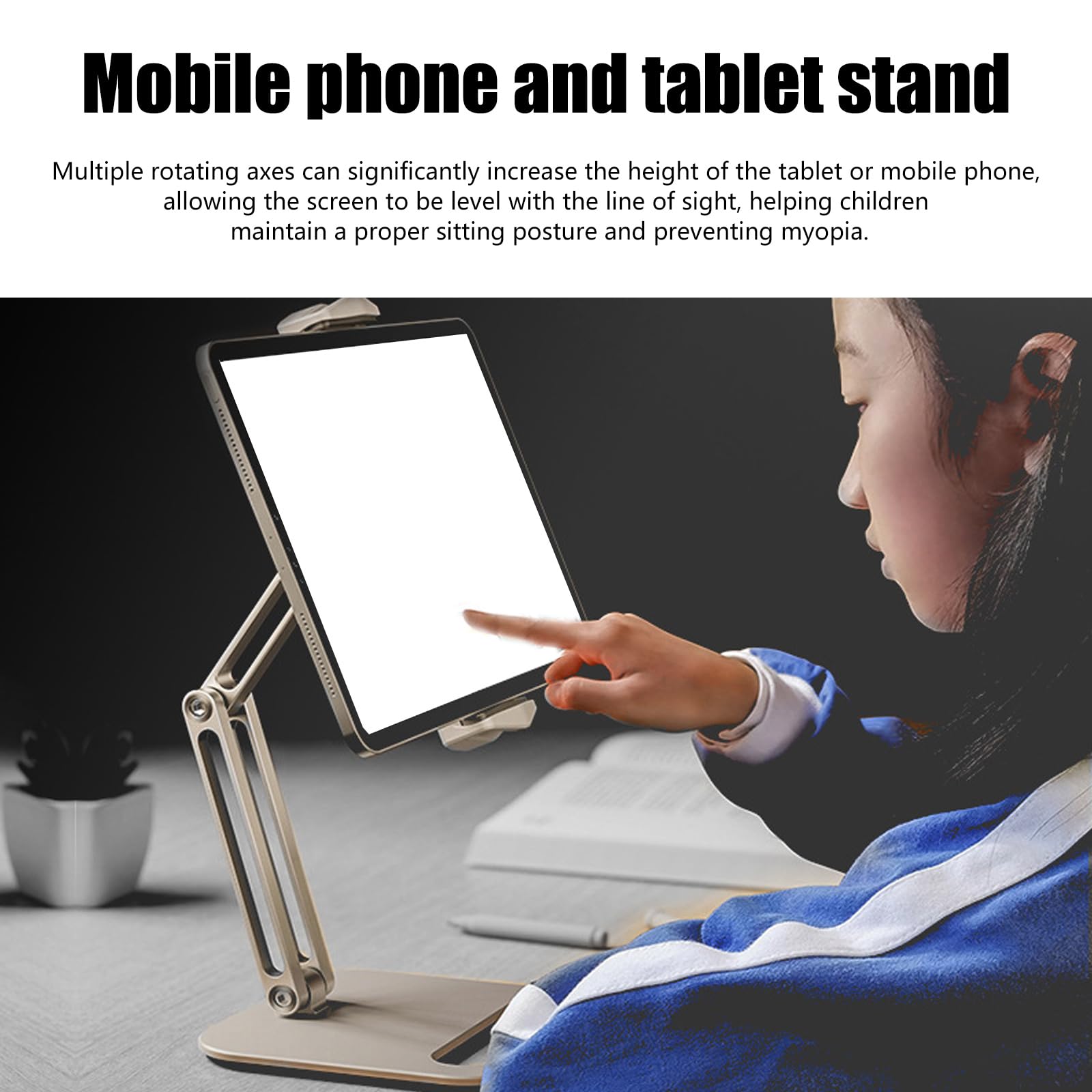Ergonomiczne stopy, stojak na tablety, wysokość 3 osi, antypoślizgowa podstawa do telefonów 4 do 13 cali, telefonu i stojaka