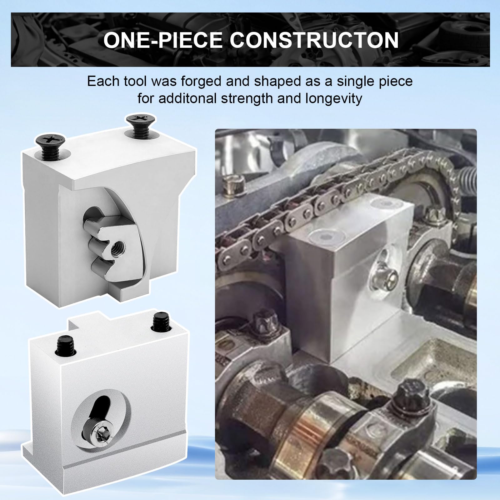 Juego de herramientas para ajuste de motor, para motores de 1.0, 1.2, 1.4L Bloqueo de árbol de levas y kit de alineación de cadena de distribución Compatible con vehículos Opel, Chevrolet