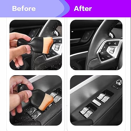 Miniatura 6 de AOCISKA 5 Pack Car Detailing,Car Brush,Car Interior Dust Sweeping Soft Brush,Car Interior Cleaning Tool,Car Accessories Auto Interior Dust Brush for