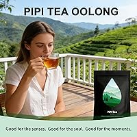 Vista 6 de Pipi Tea - Bolsas de té orgánico Oolong - Té de hoja entera, (20 bolsas) 0.14 oz de hojas de té seleccionadas - Ayuda a reducir los niveles
