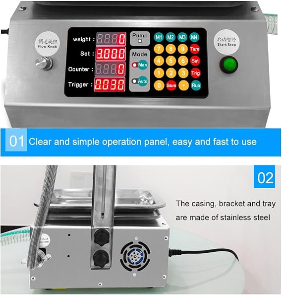 Liquid Filling Machine, 3.2L/min Automatic Bottle Liquid Filling Machine, Electric Liquid Filling Equipment for Liquid, Perfume,Water, Juice, Concentrated Oil