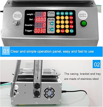 Liquid Filling Machine, 3.2L/min Automatic Bottle Liquid Filling Machine, Electric Liquid Filling Equipment for Liquid, Perfume,Water, Juice, Concentrated Oil