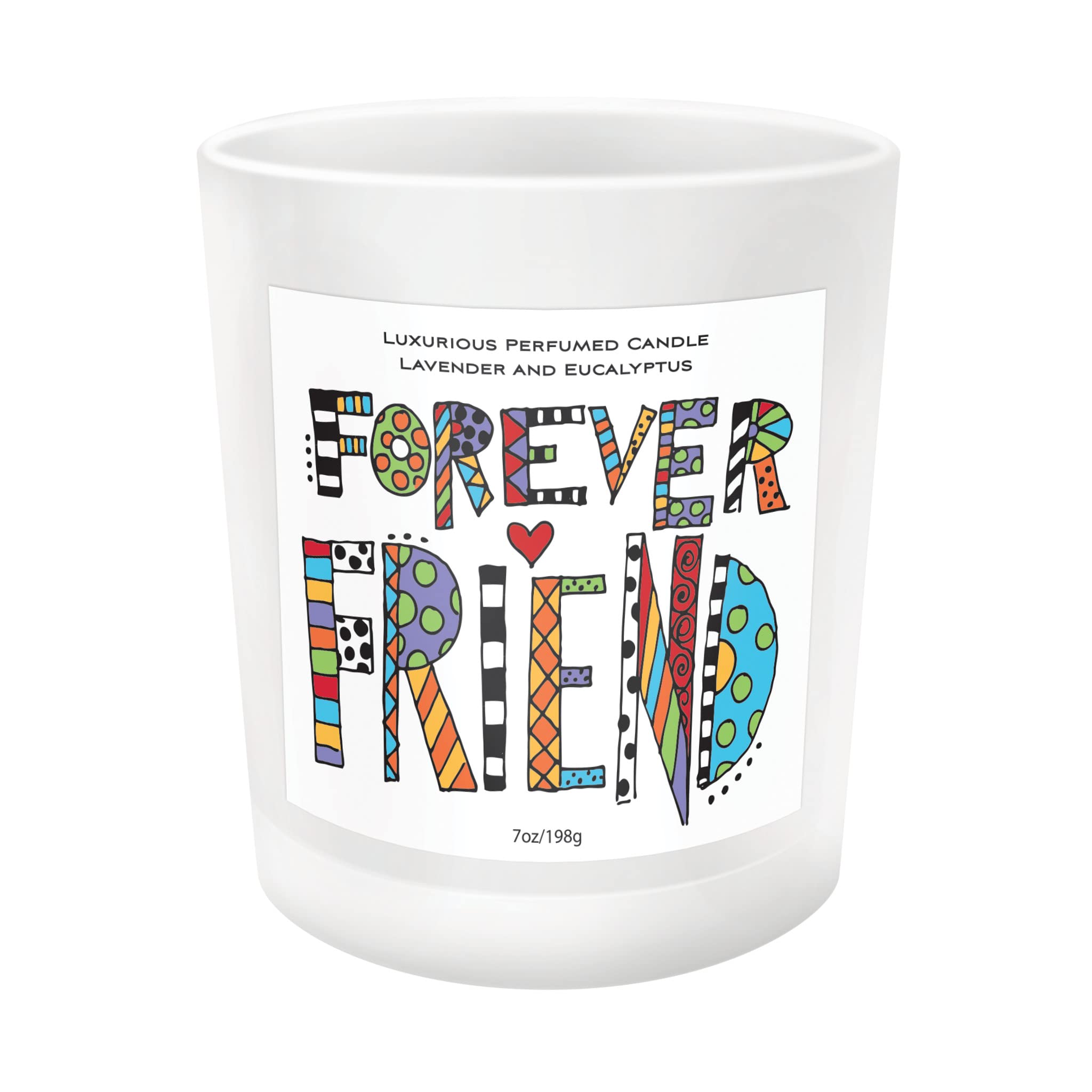 Enesco Our Name is Mud Cuppa Doodles Forever Friend Duftkerze im Glas, Lavendel-Eukalyptus, 200 ml
