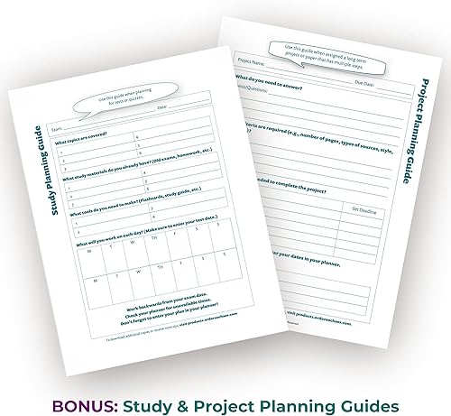 Miniatura 5 de Order Out Of Chaos Agenda académica 2025-2026, calendario diario, semanal y mensual, agenda escolar, julio 2025-junio 2026, planificador de 8.5 x 11