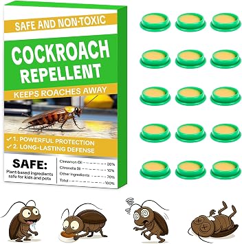 Cockroach Gel Bait Traps, 32 Pack Cockroach Repellent Indoor Home, Roach Deterrent, Pet Safe Roach Repeller Outdoor, Keep Roaches Away, Get Rid of Roaches for House, Hotel,Warehouse