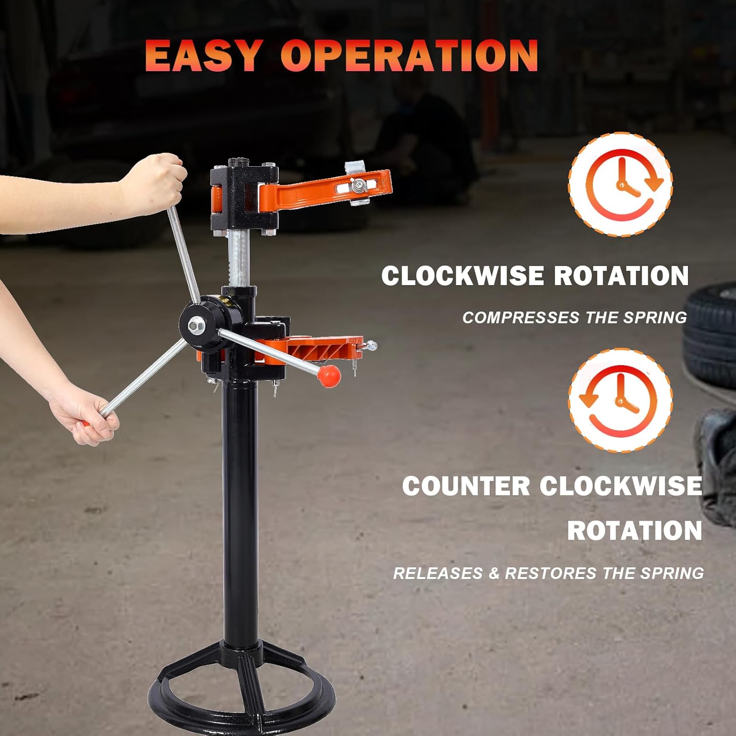 Vehicle Strut Spring Compressor Tool - Heavy Duty Coil Spring Press Removal Tool with 2200Lbs Compression Force & 20" Maximum Height | Shock Absorbing Spring Disassembly Tool for Car Repairing
