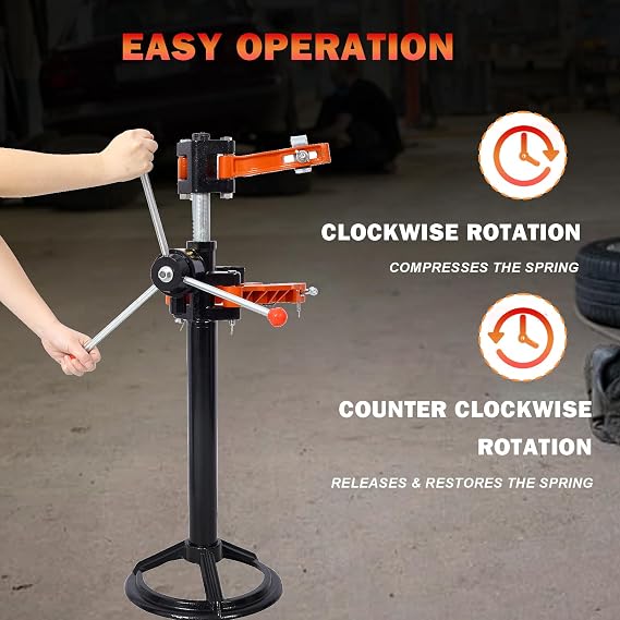 Vehicle Strut Spring Compressor Tool - Heavy Duty Coil Spring Press Removal Tool with 2200Lbs Compression Force & 20 Maximum Height | Shock Absorbing Spring Disassembly Tool for Car Repairing