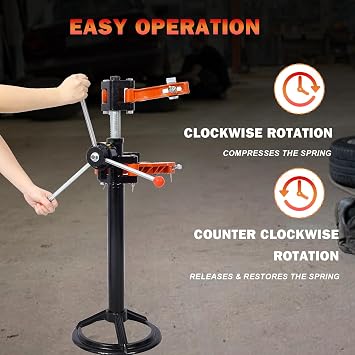 Vehicle Strut Spring Compressor Tool - Heavy Duty Coil Spring Press Removal Tool with 2200Lbs Compression Force & 20 Maximum Height | Shock Absorbing Spring Disassembly Tool for Car Repairing