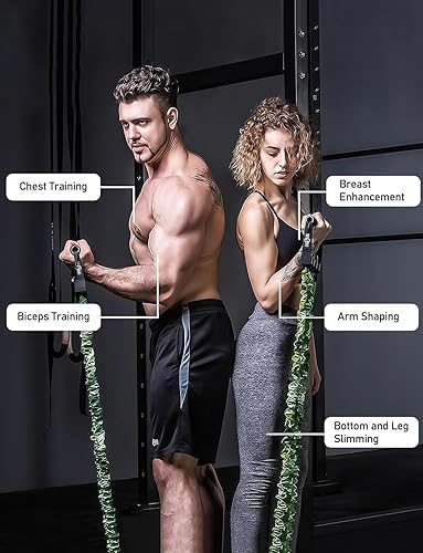 Miniatura 6 de 2025 Nuevo estirador de resistencia de 3 agujeros, banda de resistencia ajustable de 3 vías, bandas elásticas para expansor de pecho con asas,