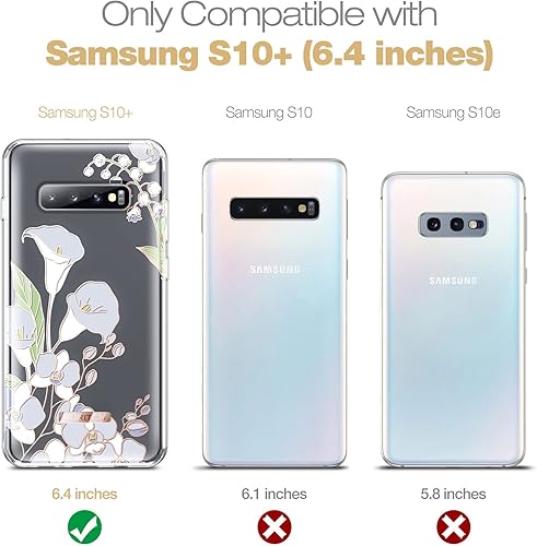 Miniatura 2 de SURITCH Funda mejorada para Samsung Galaxy S10 Plus, protector de pantalla antiarañazos integrado, protección de doble capa, protección completa a