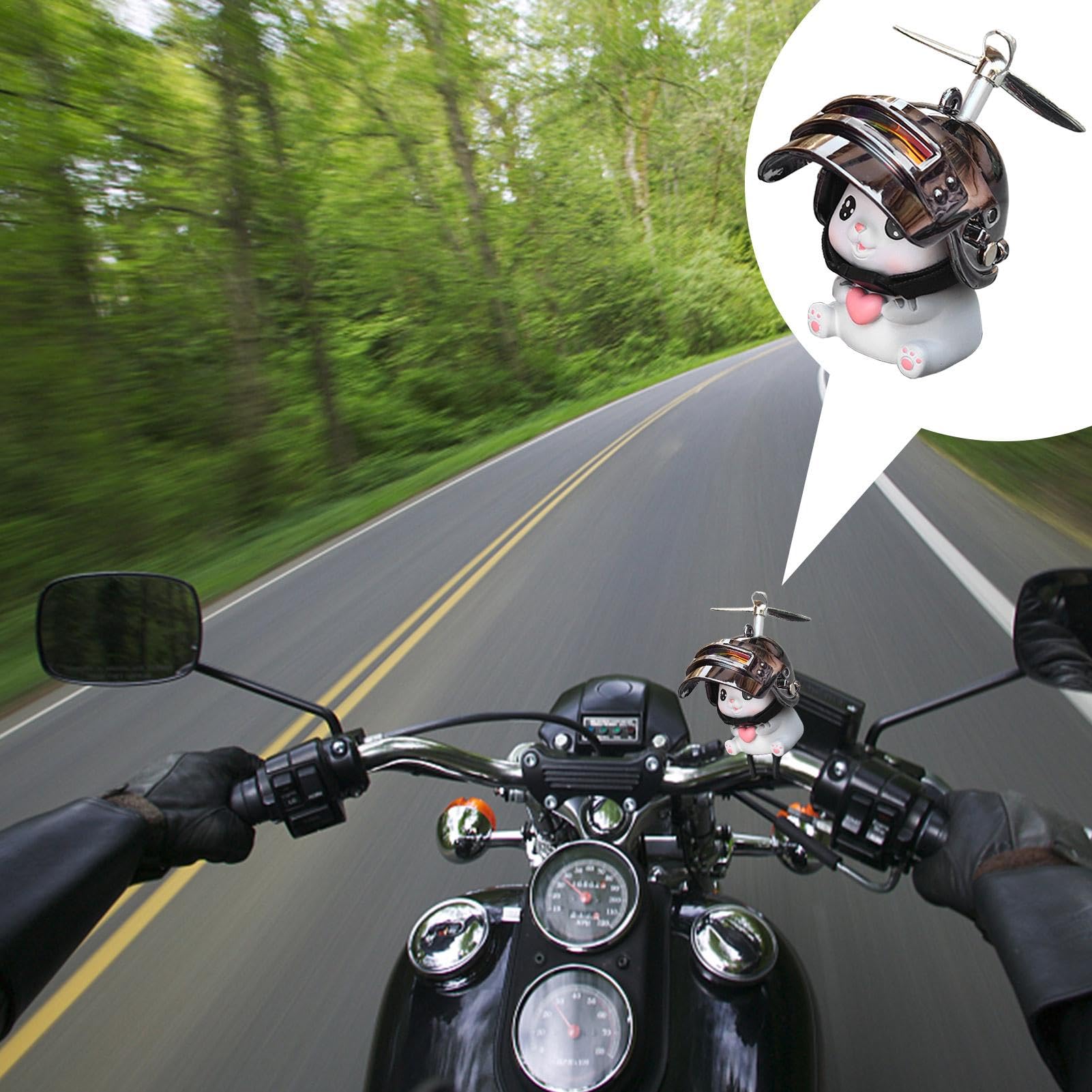 Décoration de guidon de moto, ornement de guidon | Décor de vélo pour les | Accessoires de décoration de guidon de vélo de moto, ornements de voiture avec casques et vis à air pour et adultes