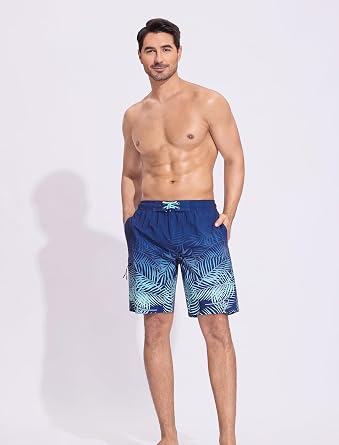 SILKWORLD Mens Swim Trunks Mesh Lining Bathing Suit Beach Swim Shorts