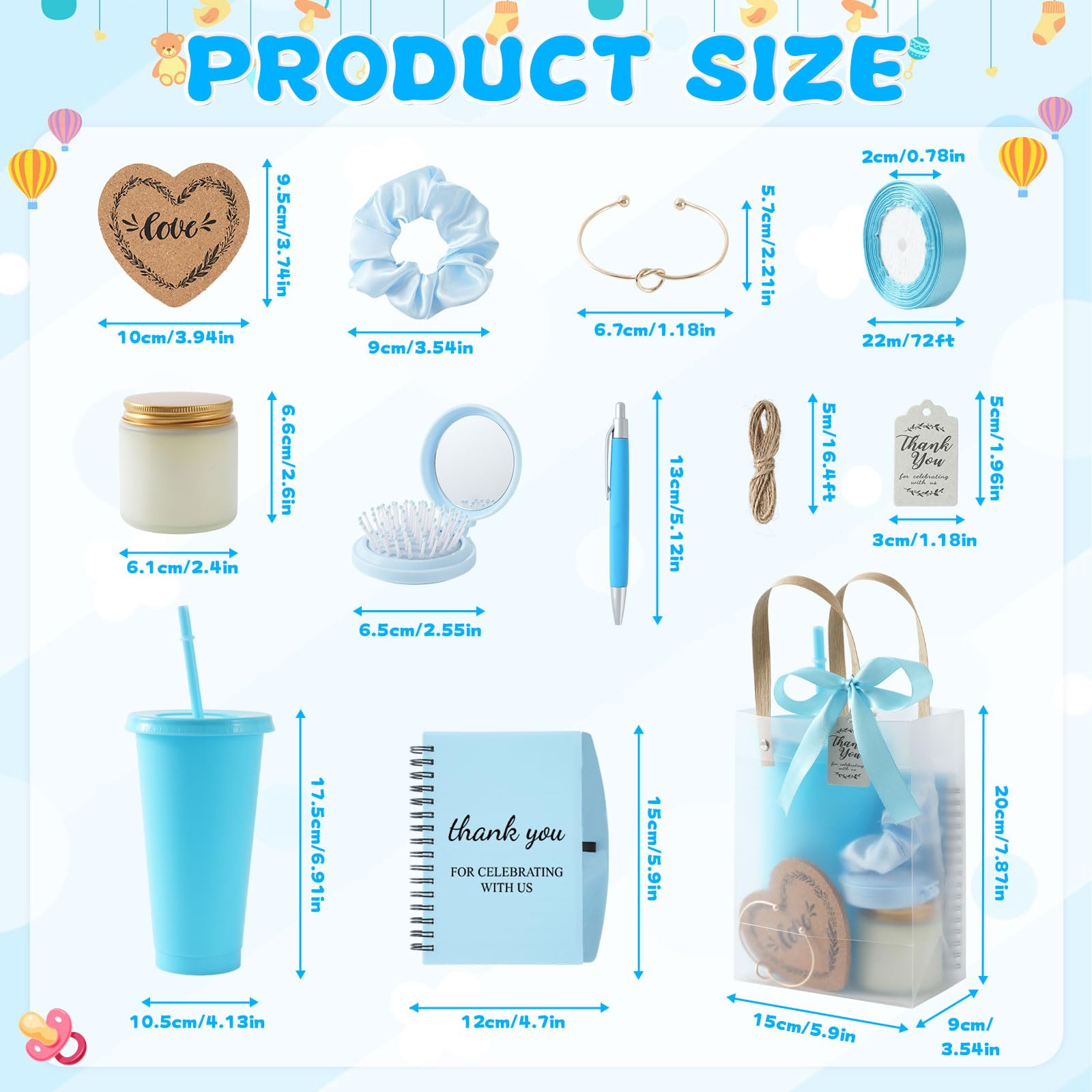 62 sztuki nagrody dla zdobywców gier, zestaw upominkowy na baby shower do gier, prysznic dla nowożeńców i imprezy imprezowe, z notatnikami, świecami, lusterkiem ze szczotką do włosów, 62 szt