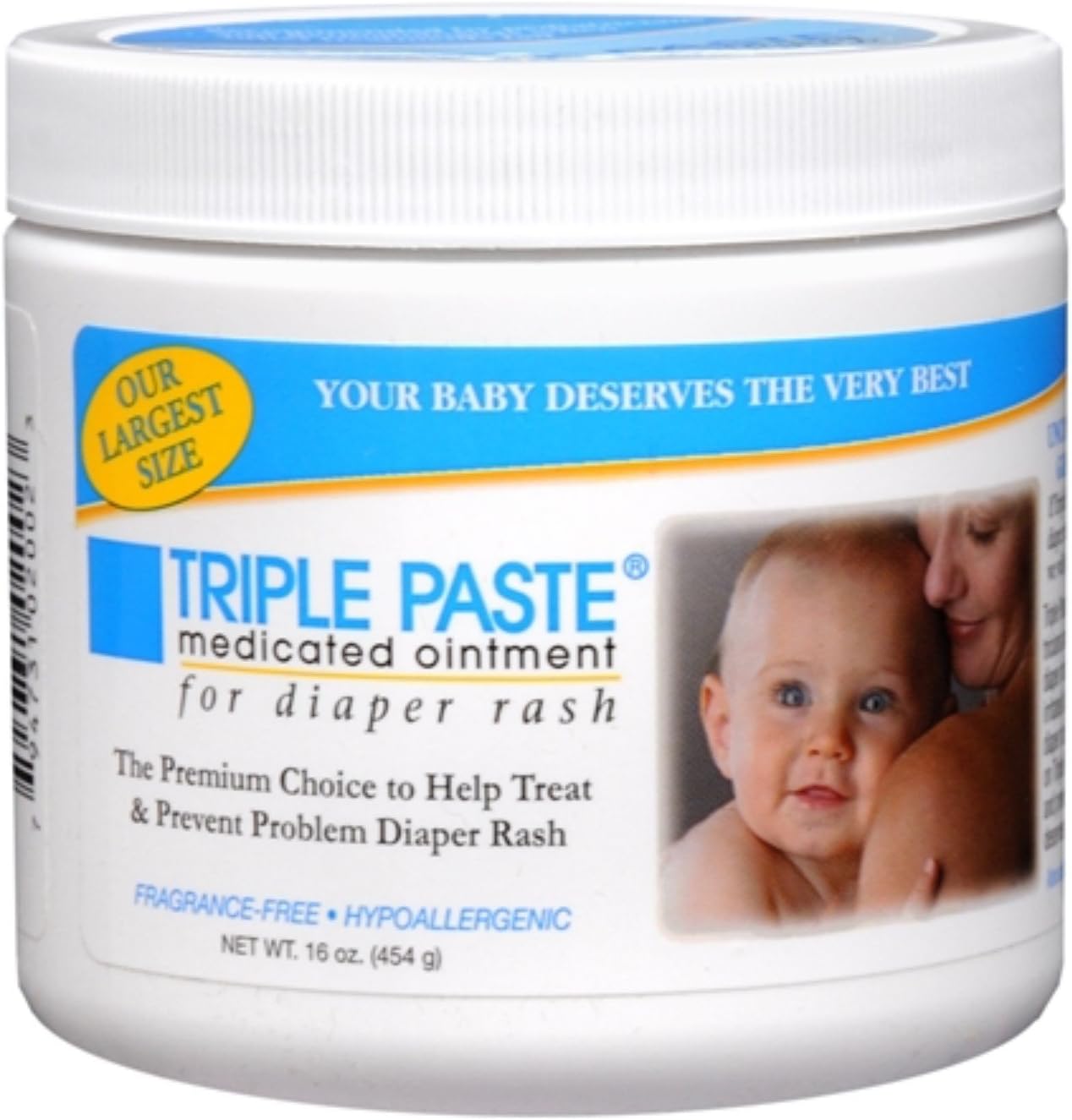 Triple Paste Diaper Rash Cream, Hypoallergenic Medicated