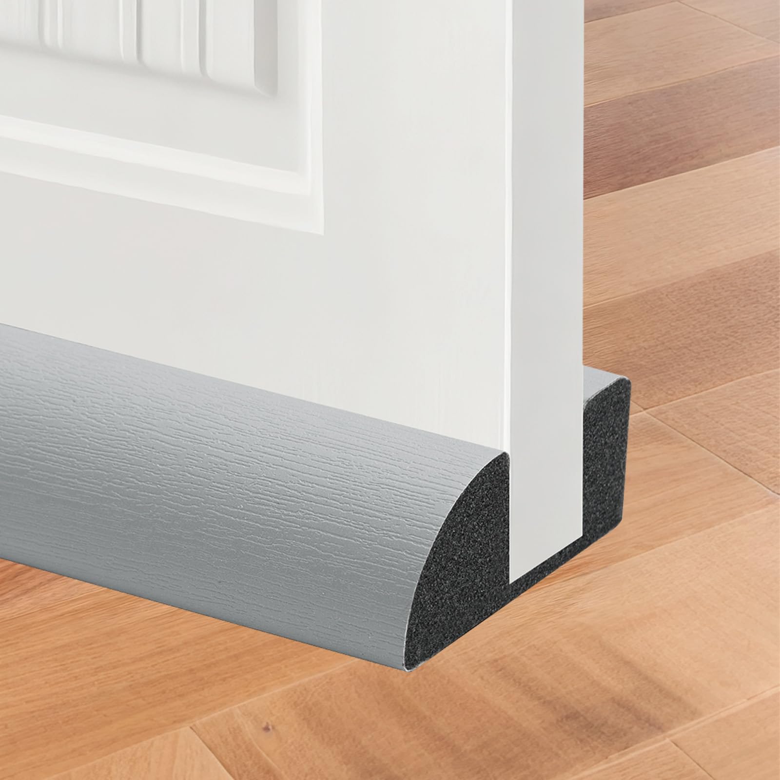 Photo 1 of 2 Pack Pack Door Draft Stopper 36" Adjustable Under Door Draft Stopper Soundproofing 30 Inch to 36 Inch Noise Blocker Seal Large Gap up to 1.2", Easy to Install Grey