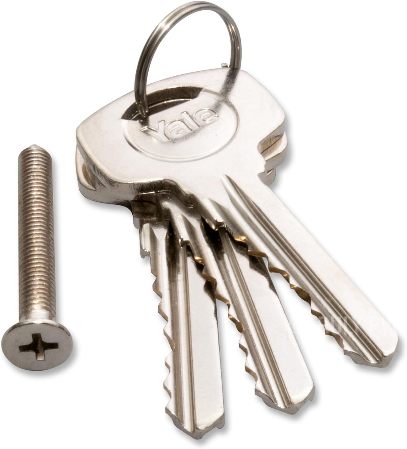 Yale KM4050-NP Euro Double 1 Star Kitemarked Cylinder, 3 Keys Supplied, High Security, Boxed, Suitable for All Door Types, Nickel Finish, 40:10:50 (100 mm)