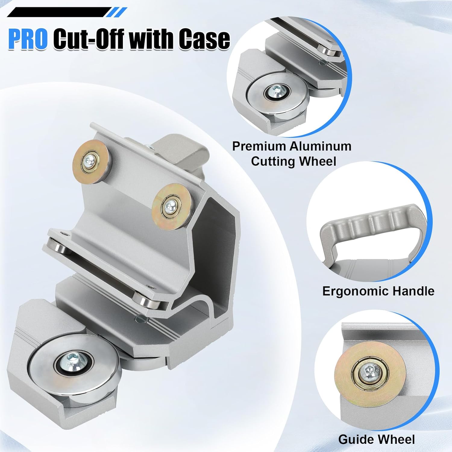 10379 PRO Cut-Off with Case, Precision Pro Cut-off Tool Compatible with Tapco Pro 14 HD, MX Series, and MAX-I-MUM XL Series Brakes for Heavy-Duty Sheet Metal & Vinyl, Aluminum Construction