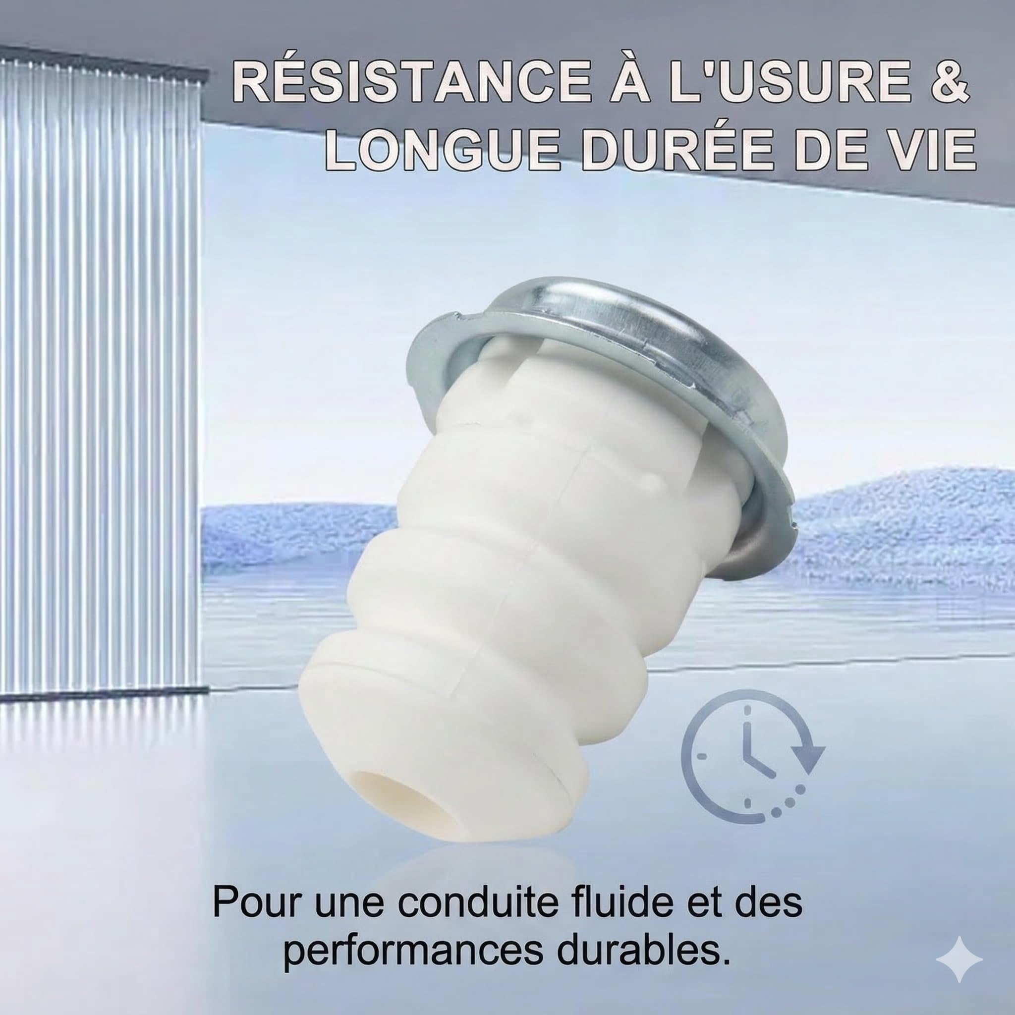 2x Limiteurs de Course en Caoutchouc, Butée de Suspension Arrière – Compatible avec Jumper/Ducato 250 / Boxer 2006–2019 – Pièce OEM 1351266080 516688