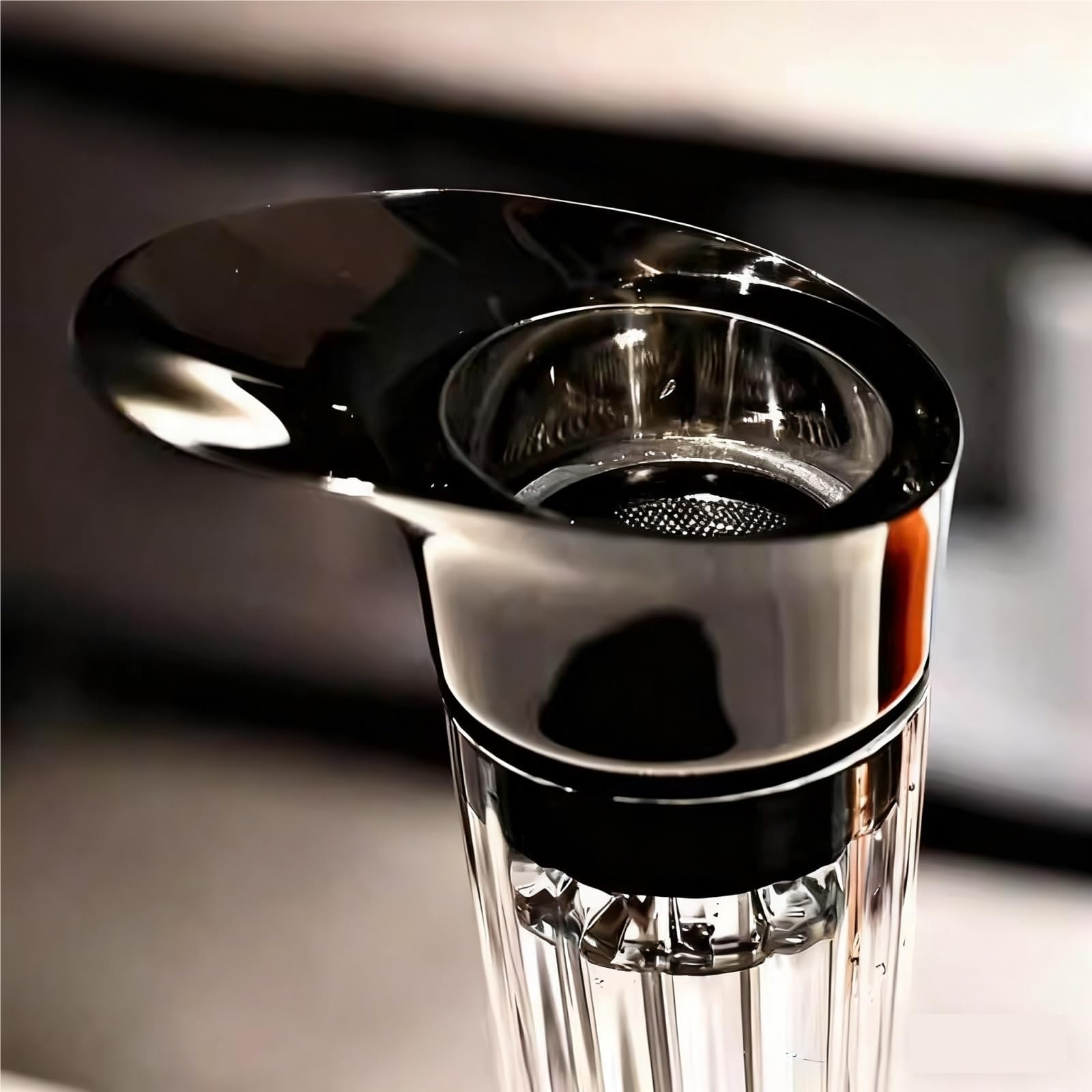 Decantador Vino Jarra Decantadora De Vino con Filtro Cristal Soplado A Mano Base Ancha Wine Decanter