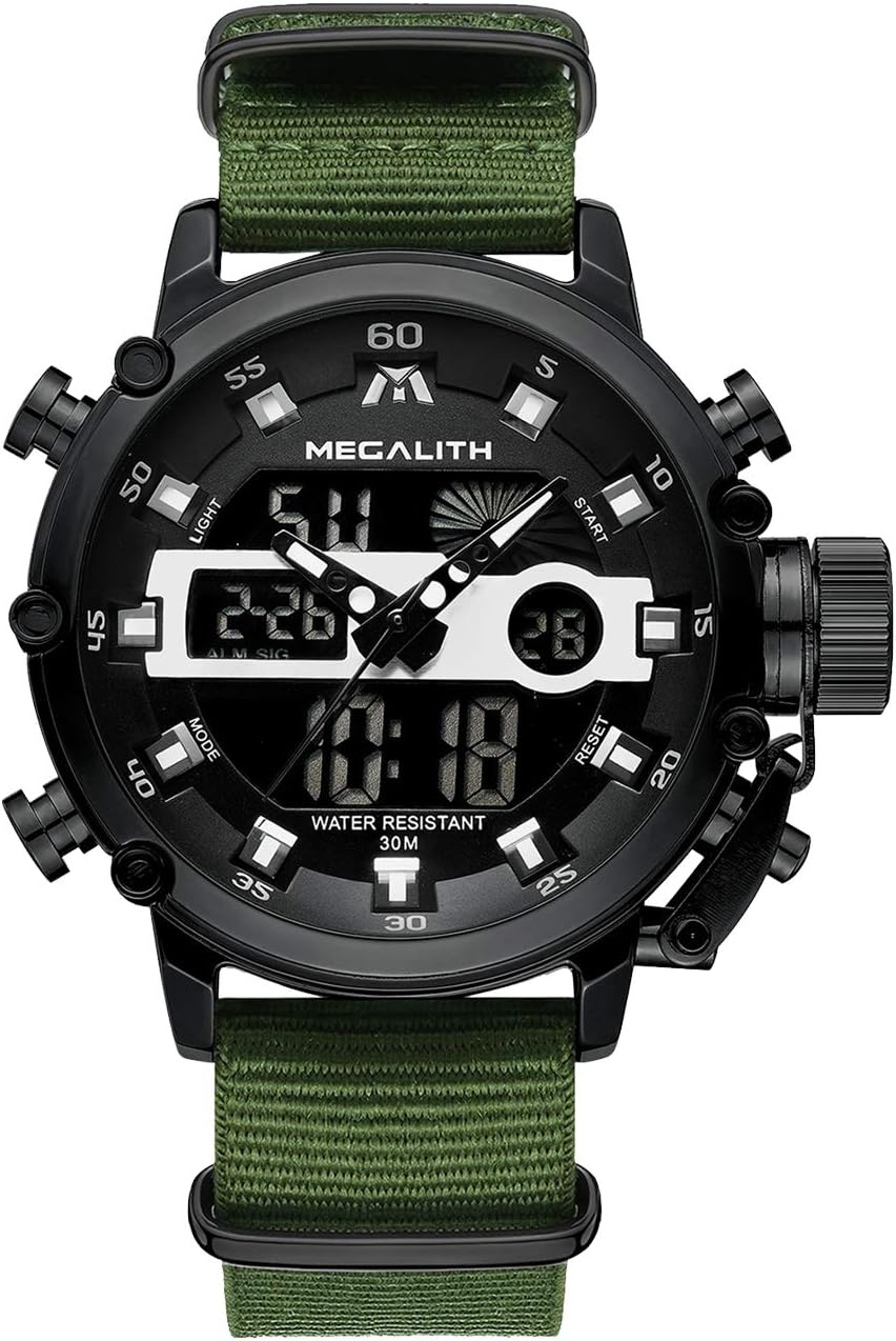 MEGALITH Mens Watches Waterproof Digital Military Sport