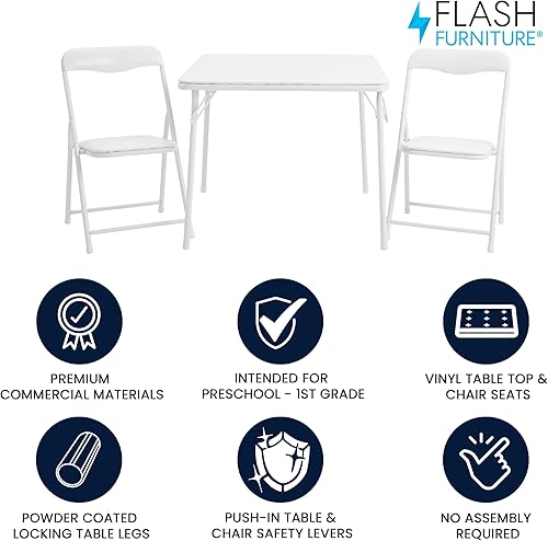 Miniatura 11 de Flash Furniture Mindy Kids - Mesa plegable de color bronceado para niños Beige Bronceado,Negro