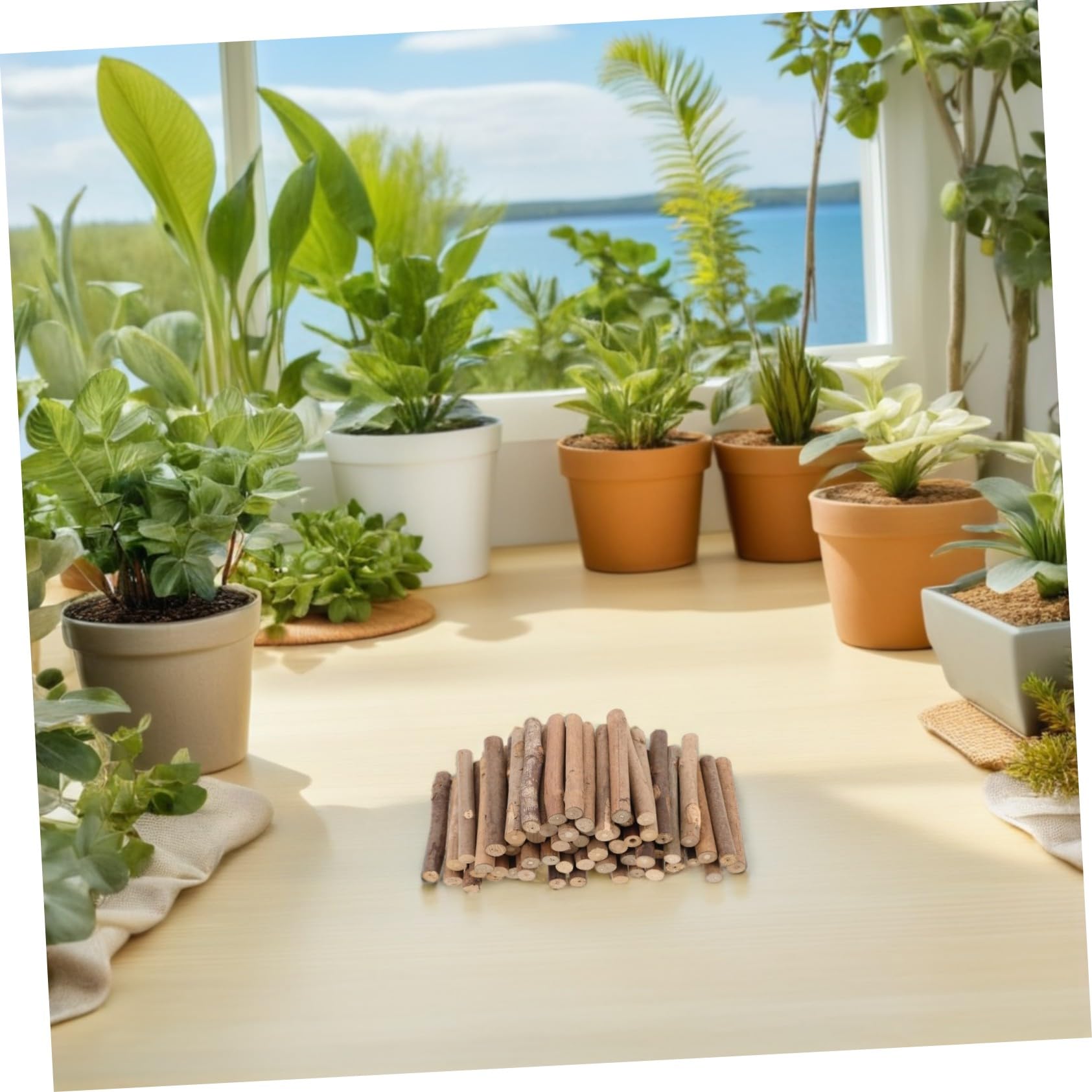 100 Pezzi Mini in Legno Naturale per Decorazioni Fai da Te Centrotavola Stile Country e Accessori Foto Artigianali
