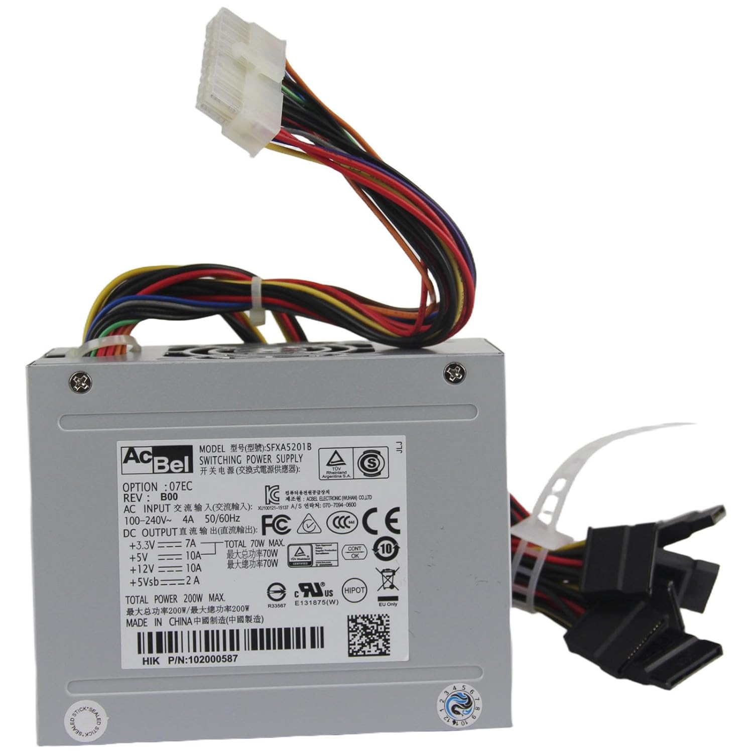 SFXA5201B Switching Power Supply AC Input: 100-240V~ 40A 50/60Hz Compatible with Acbel SFXA5201B 200W Power Supply