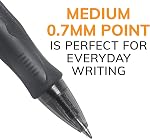 BIC Gelocity Stylo Gel rétractable original avec 0.7 mm Point moyen, encre lisse et barreau translucide, 24-Count encre bleue
