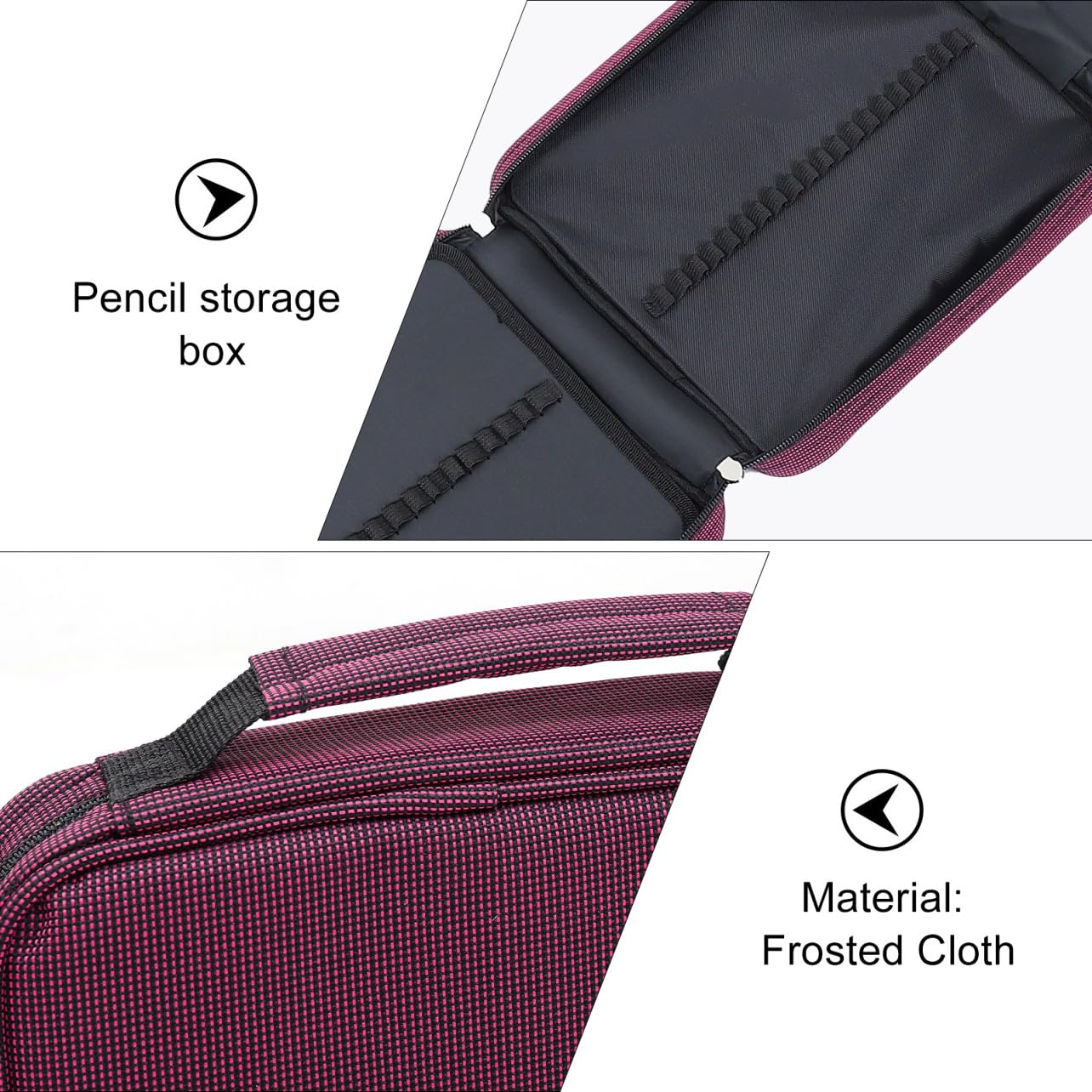 Uonlytech Astuccio Portamatite Grande Capacità Cerniera per Studenti | Astuccio Semplice, Pochette in Frosted Cloth, Decorazioni Scuola, per Organizzare Matite da Disegno