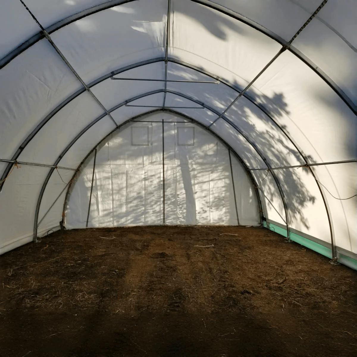 Barrualdea view of the shelter showing the truss frame