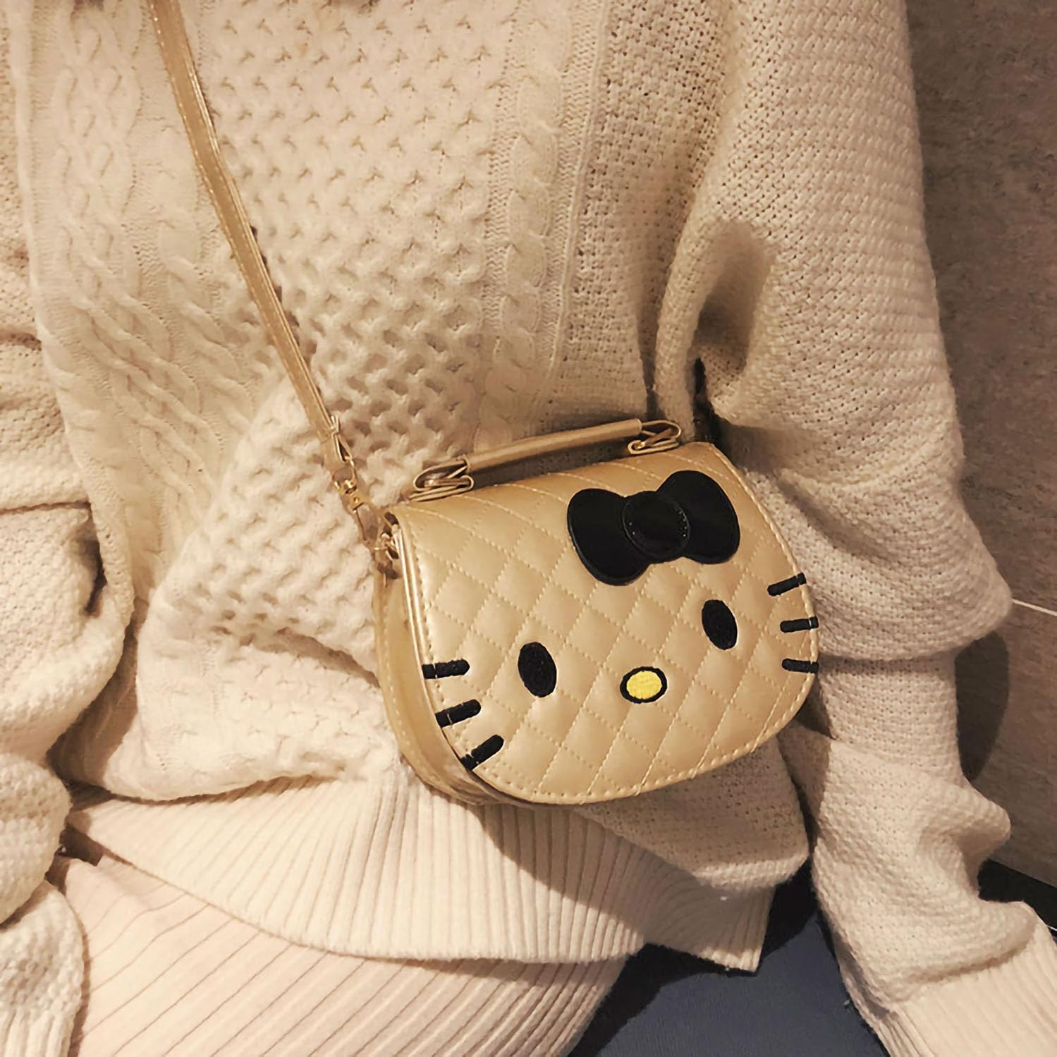 Cute Cat Purse | Kawaii Crossbody Bag for Girls and Women | Adorable Kitty Wallet Handbag - Image 5