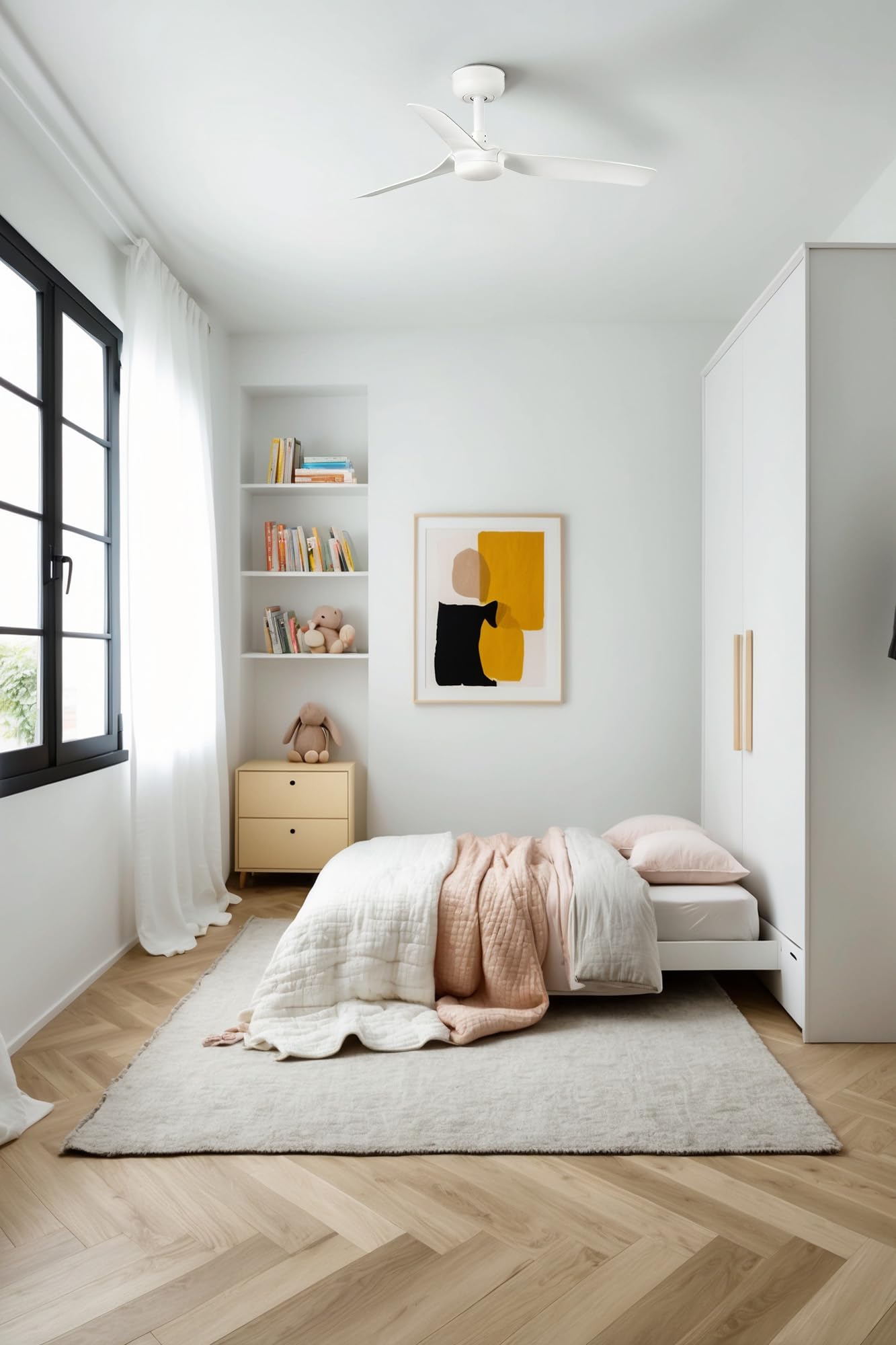 FARO BARCELONA 33820 - MINI PUNT S Ventilatore bianco DC