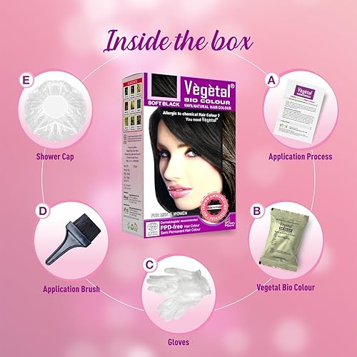 Miniatura 5 de Vegetal Bio Colour - Experimenta el color de cabello negro natural unisex | Sin amoníaco, libre de PPD, 100% orgánico y herbario | Tinte para el