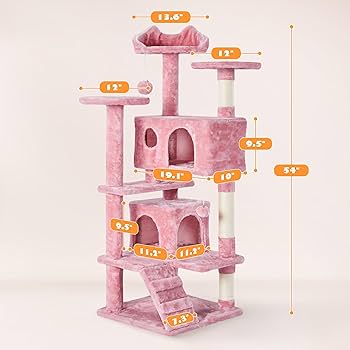 Amazon.com : Yaheetech 54in Cat Tree Tower, Multi-Level Cat