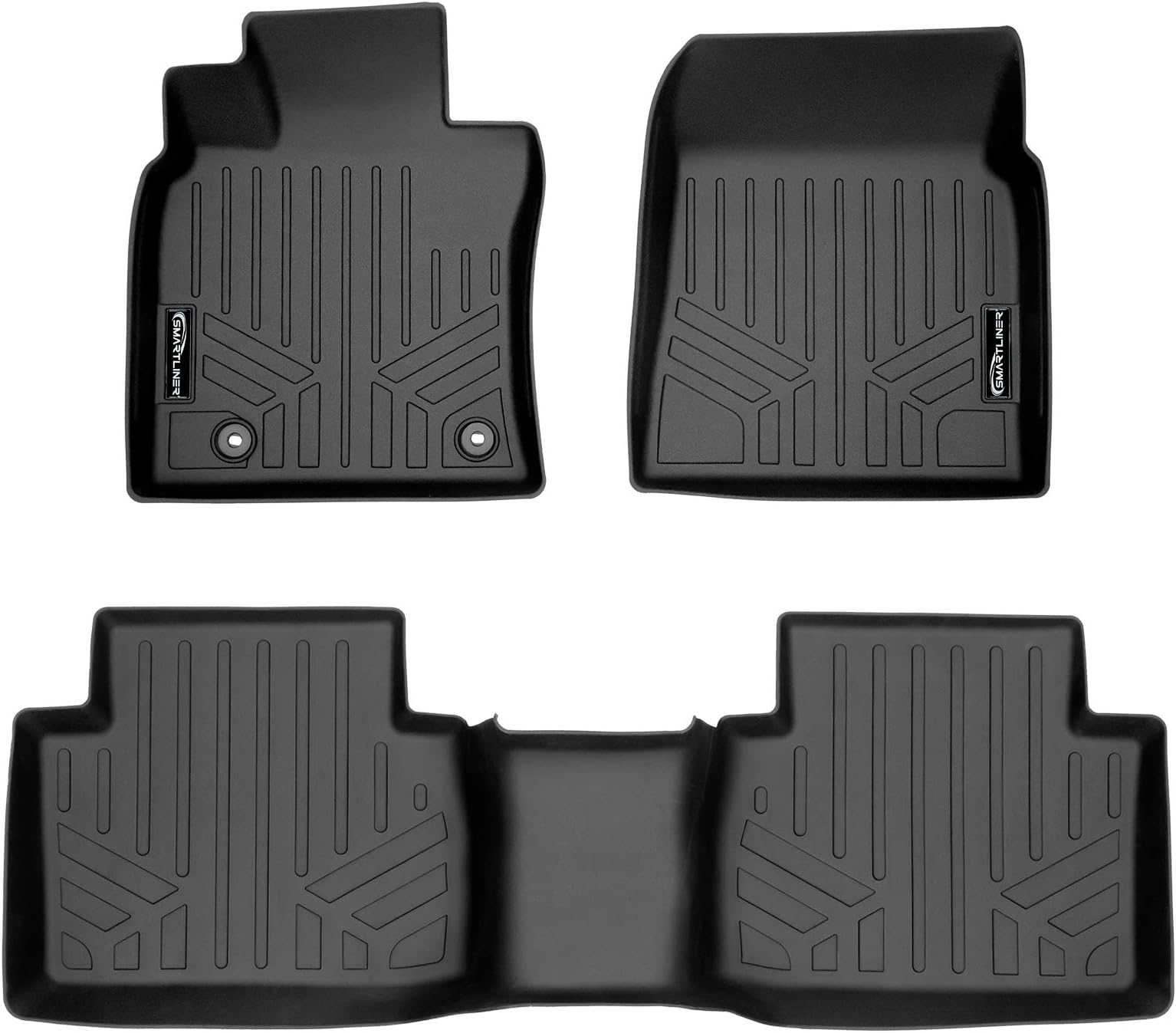 SMARTLINERCustom Fit Floor Liners - 1st & 2nd Row Liner Set - All Weather Floor Liners - Fits 2018-2024 Toyota Camry