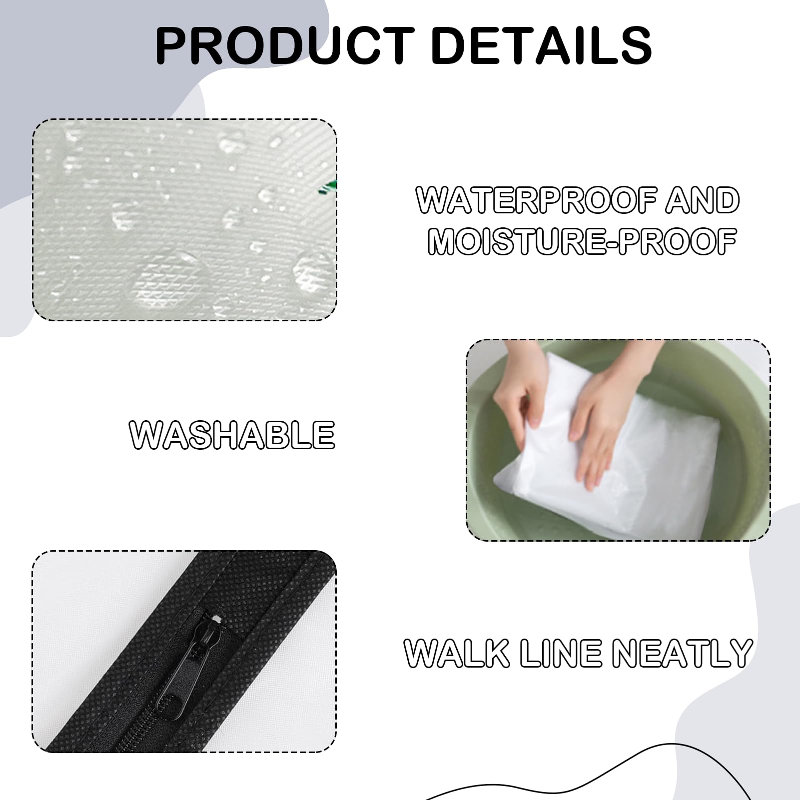 Dress Bags Covers long,2 PCS Dress Covers Garment bags Full Length,Garment Covers Translucent with Zip Waterproof Dustproof Long Dress Bags Covers for Long Dress Shirts Suits Jackets Coats Storage - Image 3