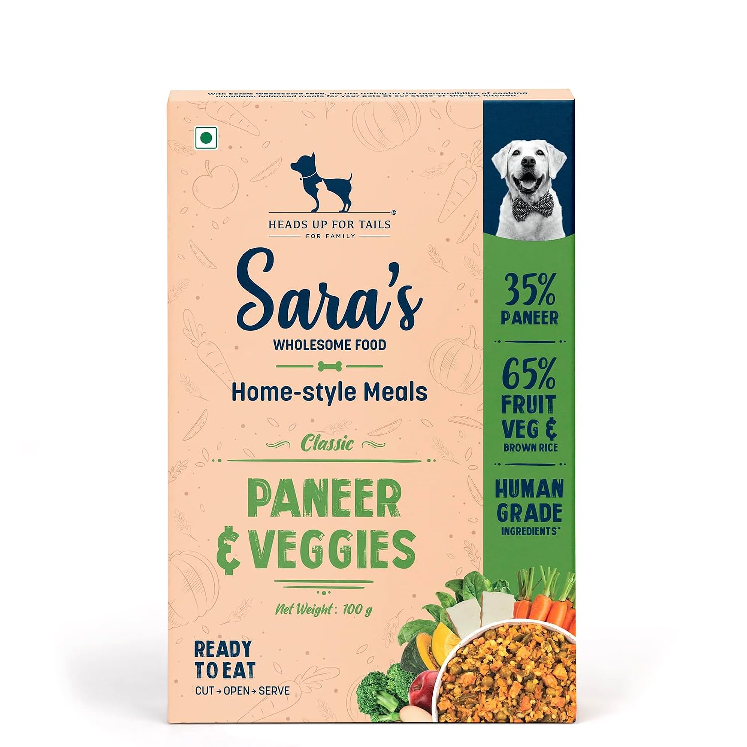 Sara’s Wholesome by HUFT Classic Paneer & Veggies Wet Dog Food – 100 gm | Vegetarian Recipe | Human-Grade Ingredients | Co... - Review, Price and Buying Guide