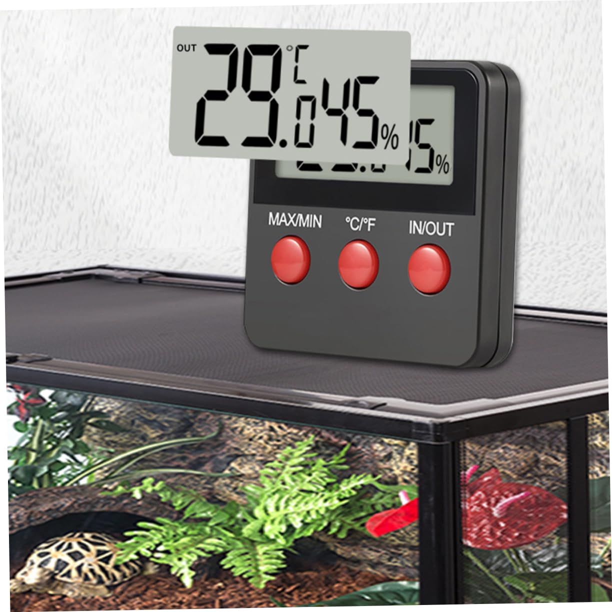 ORFOFE 2juegos Termómetro Digital Medidor De Humedad Monitor De Temperatura y Humedad Para Reptiles