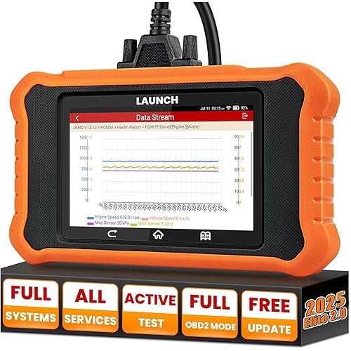 2025 LAUNCH Creader Elite V2.0 for Honda Acura OBD2 Scanner, Full Systems Bi-Directional Scan Tool, All Reset Services, Full OBD2 Code Reader, AUTOVIN, Battery Registration, Lifetime Free Update
