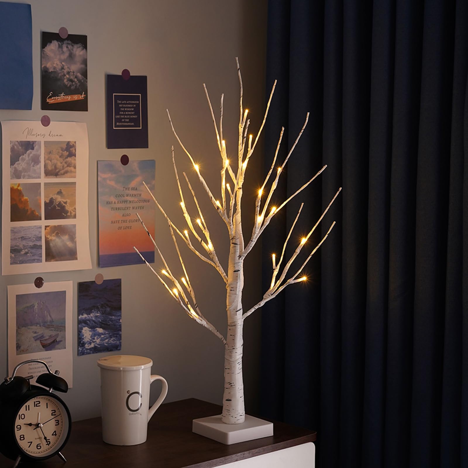 Arbol De Navidad Led Nuptio Abedul Con Luces, Bonsai De Ramitas De 1.6 Pies  - Árbol De Navidad Iluminado Para Fiesta En Casa Cumpleaños Boda Y  Decoración Interior (Luz Arbol Con Luces, image size:1600x1600