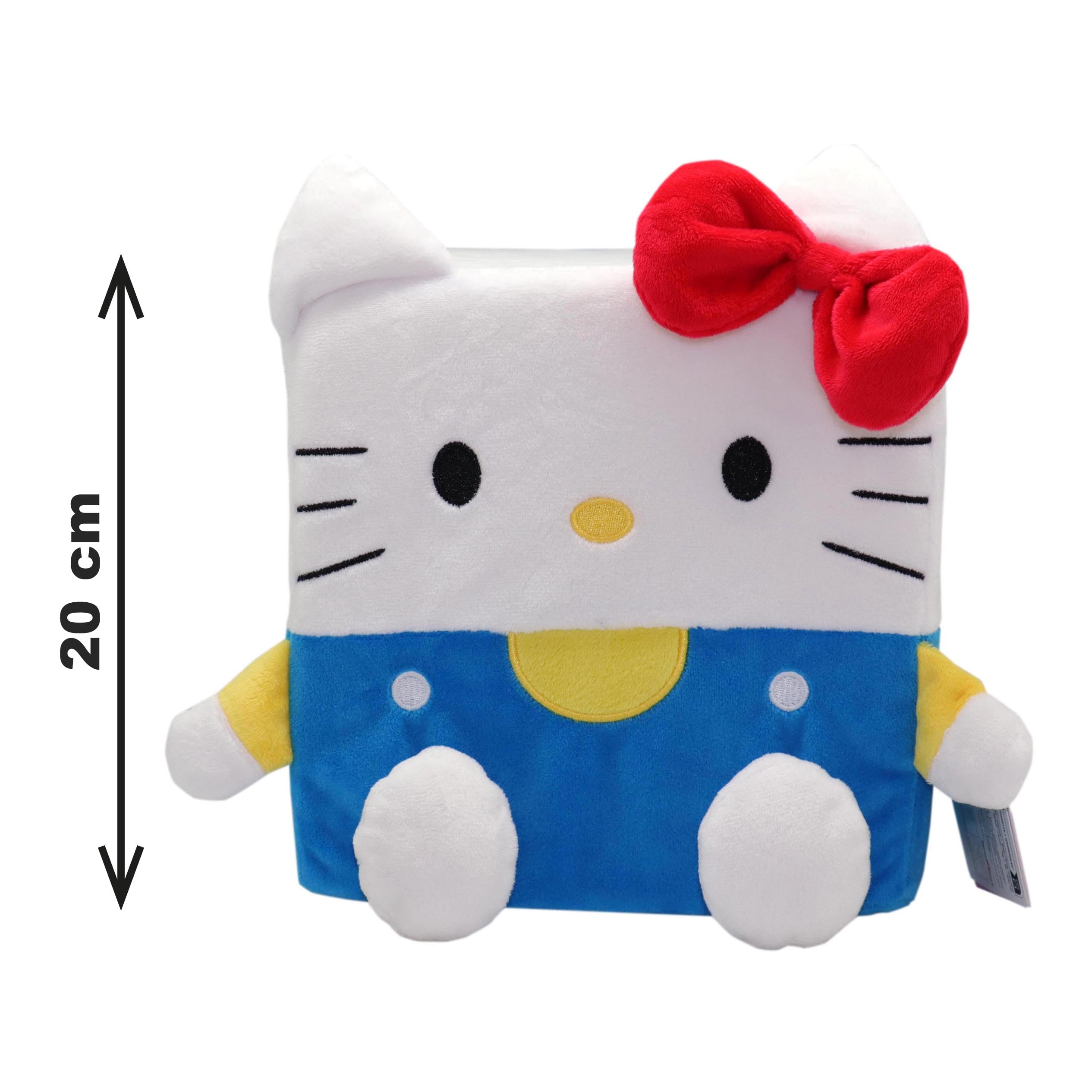 ぬいぐるみ hello Kitty Hello Kitty Cubeez Blue Overalls 20cm – Ultimate Stackable Plush