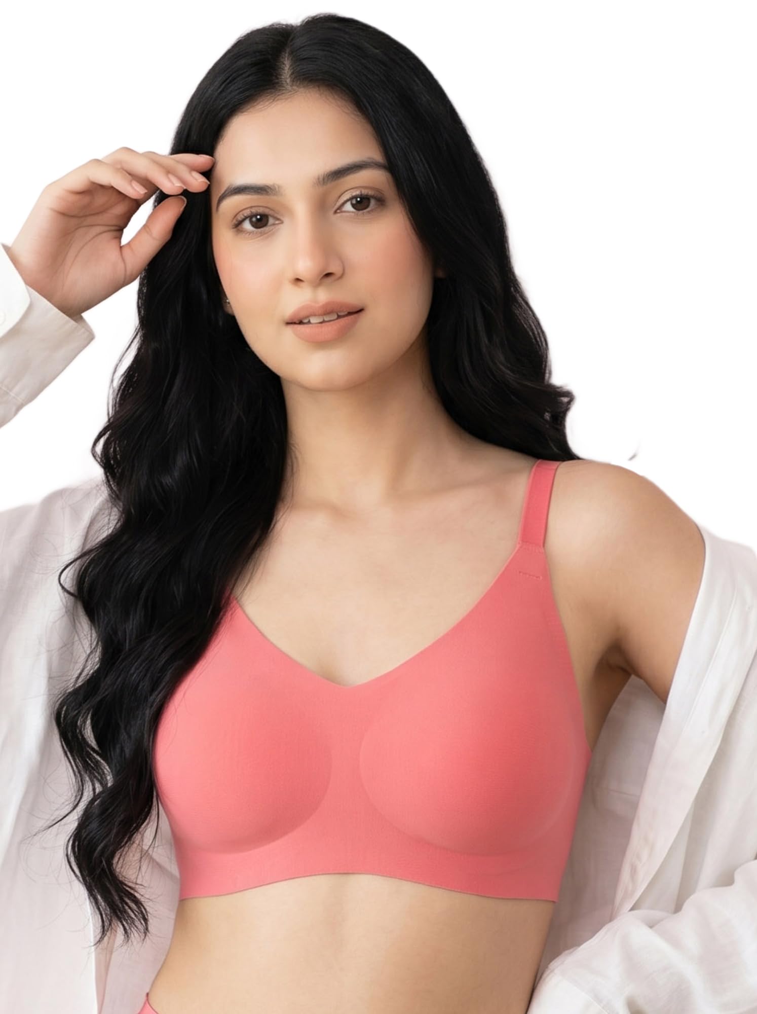 intimist Cotton Padded Bonded Bra for Women | Full Coverage Bra | Breathable 100% Cotton Feel | Wire-Free | No Elastic at Bottom Band and Side Wings | Pack of 1-picture-24