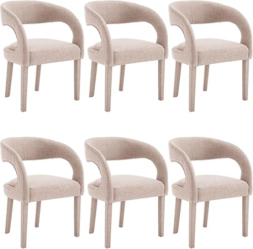 Miniatura 28 de Juego de 2 sillas de comedor de terciopelo verde, modernas sillas de comedor tapizadas con respaldo abierto y brazos, cómodas sillas laterales para