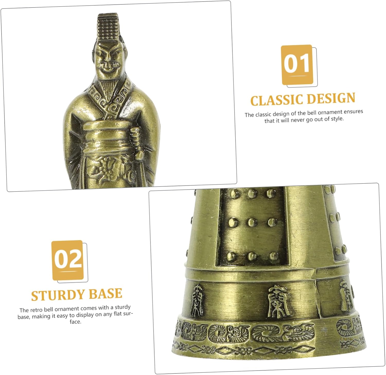 ABOOFAN Alloy Ancient Emperor Statue Ornament for Home Office Xmas Display image 5
