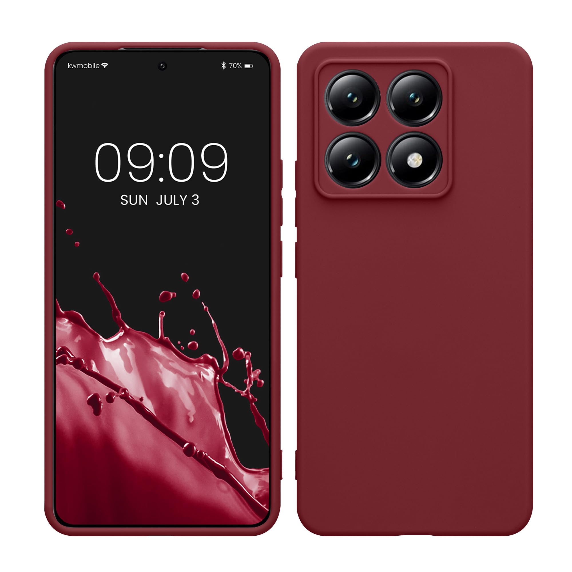 kwmobile Carcasa Compatible con Xiaomi Redmi Note 14 Pro 5G / Poco X7 Funda - Funda Ultrafina de TPU con Bordes elevados - Lavanda Metalizado — view 295